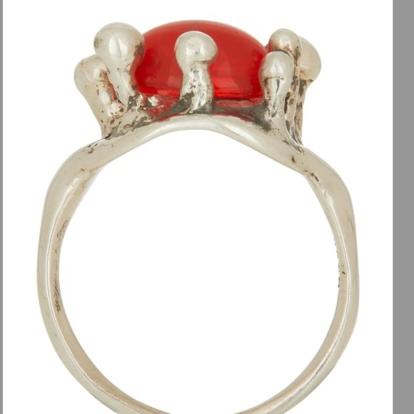 NEW Mondo Mondo Atrium Ring - sterling silver and orange - Picture 3 of 3